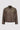 A cropped, long-sleeve button-up jacket by Verge in a textured brown and gray woven fabric, featuring a pointed collar and button closure, shown against a plain white background.