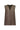 A sleeveless brown linen tank top with a split V-neckline by Verge, photographed flat against a solid white background.