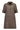 A short-sleeve collared shirt dress in a textured cocoa fabric, shown against a plain white background.
