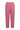 A pair of women's cropped trousers by Verge in a textured, heathered dusty rose pink fabric, featuring an elastic waistband and a straight, relaxed leg, shown against a plain white background.
