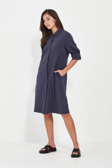 Acrobat Nori Dress - Denim Marle - Dress VERGE
