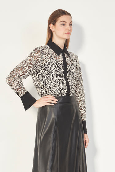 Glide - Allegra Shirt - Bone - Shirt VERGE