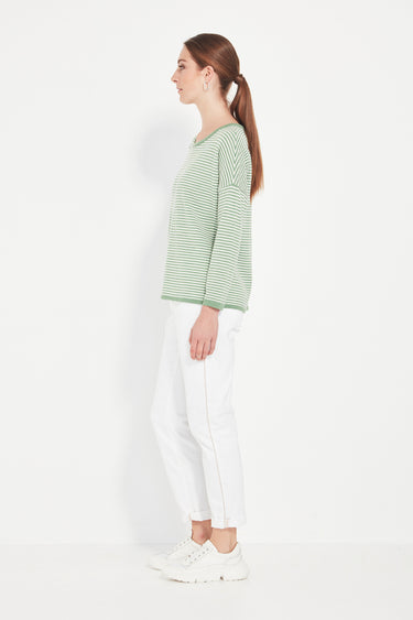 Bonnie Sweater - Pistachio Stripe - Sweater VERGE