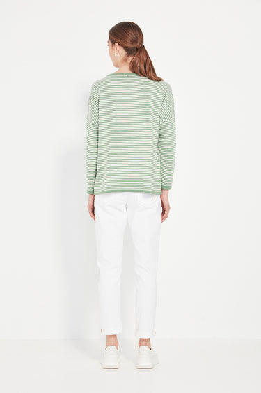 Bonnie Sweater - Pistachio Stripe - Sweater VERGE