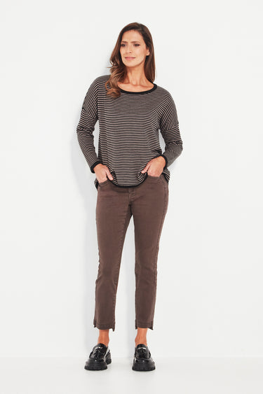 Bonnie Sweater - Truffle Stripe - Sweater VERGE