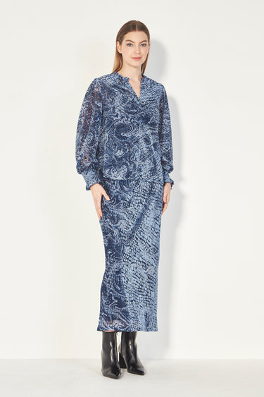 Glide - Carla Blouse - Denim - Blouse VERGE
