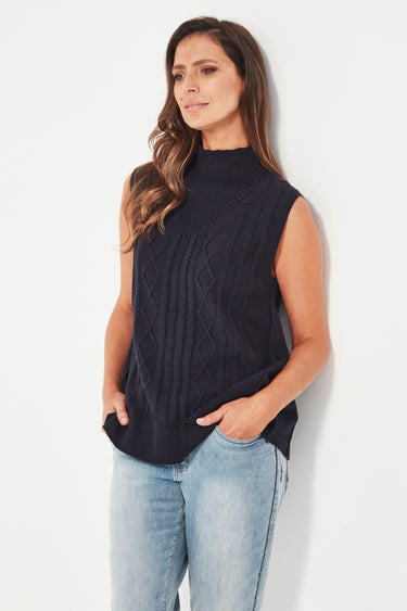 Cherish Vest - Ink Marle