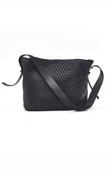 Cleo Weave Bag - Black - Bags VERGE
