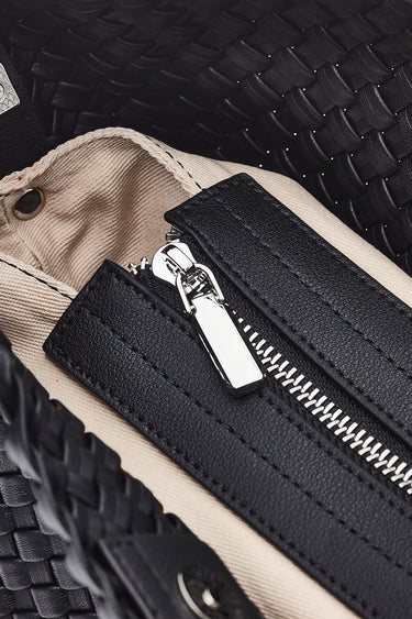 Cleo Weave Bag - Black - Bags VERGE