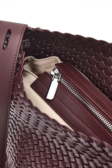 Cleo Weave Bag - Plum - Bags VERGE