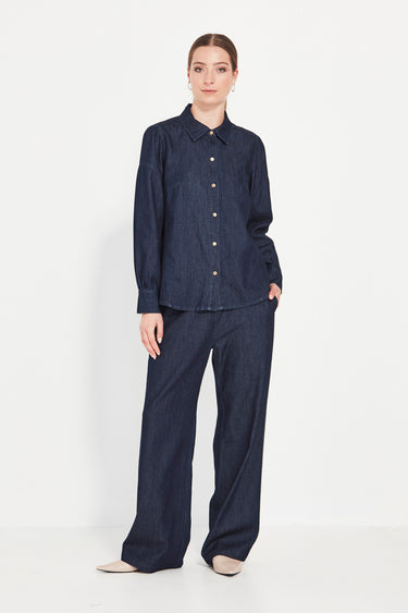 Hudson Shirt - Dark Denim - Blouse VERGE