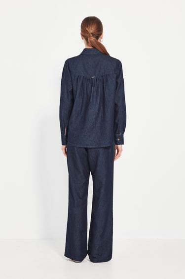 Hudson Shirt - Dark Denim - Blouse VERGE