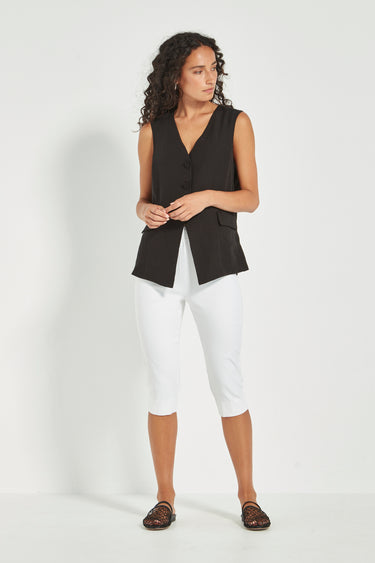 Foxy Capri Pant - White - Pant VERGE