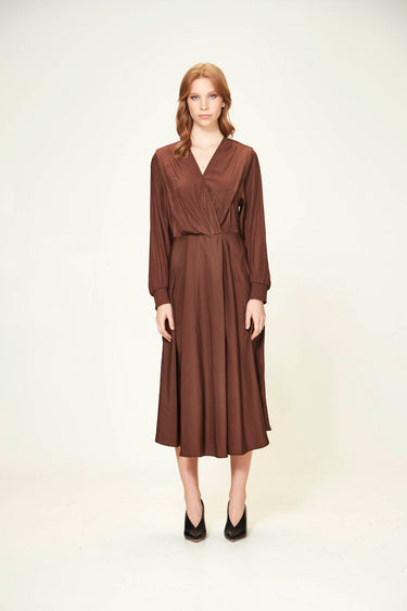Glide - Rania Dress - Chocolate - Dress VERGE