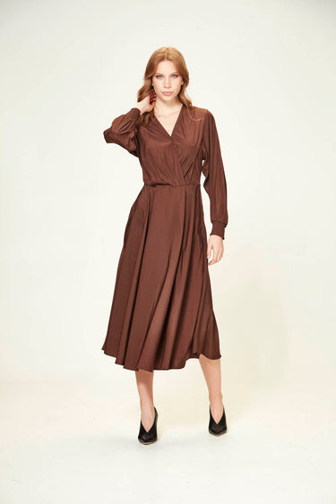 Glide - Rania Dress - Chocolate - Dress VERGE