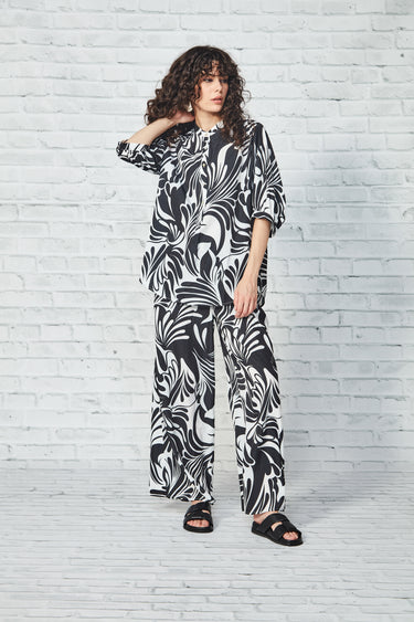 Glide - Baker Pant - Black Print - Pant VERGE