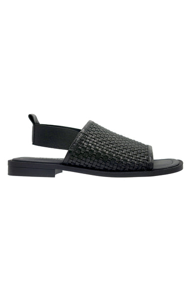 Snob Sandals - Black Weave - Shoes VERGE