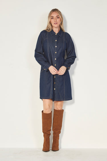 Stevie Dress - Dark Denim - Dress VERGE