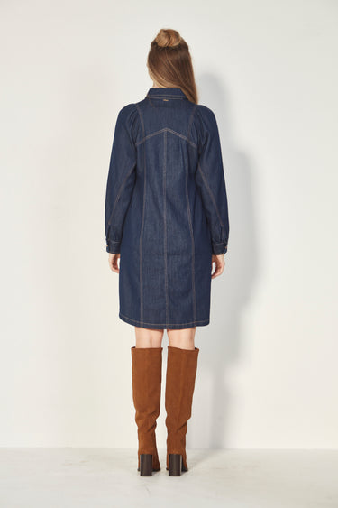 Stevie Dress - Dark Denim - Dress VERGE