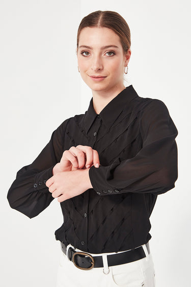 Swoon Shirt - Black - Blouse VERGE