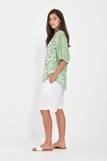 Vale Top - Green Print - Top VERGE