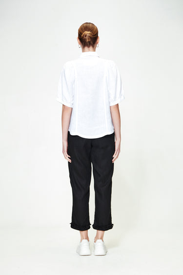 Ruffle Capri - Black - Pant VERGE