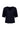 A dark navy blue short-sleeve cardigan top with a V-neckline and a button-up front by Verge, displayed against a solid white background.