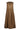 A sleeveless brown linen maxi dress by Verge with a front zipper, displayed on a clean white background.
