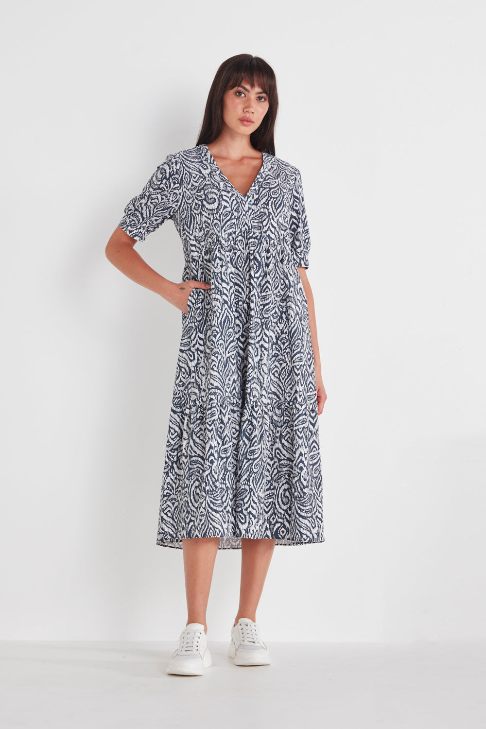 Acrobat Valley Rise Dress - French Ink - Dress VERGE