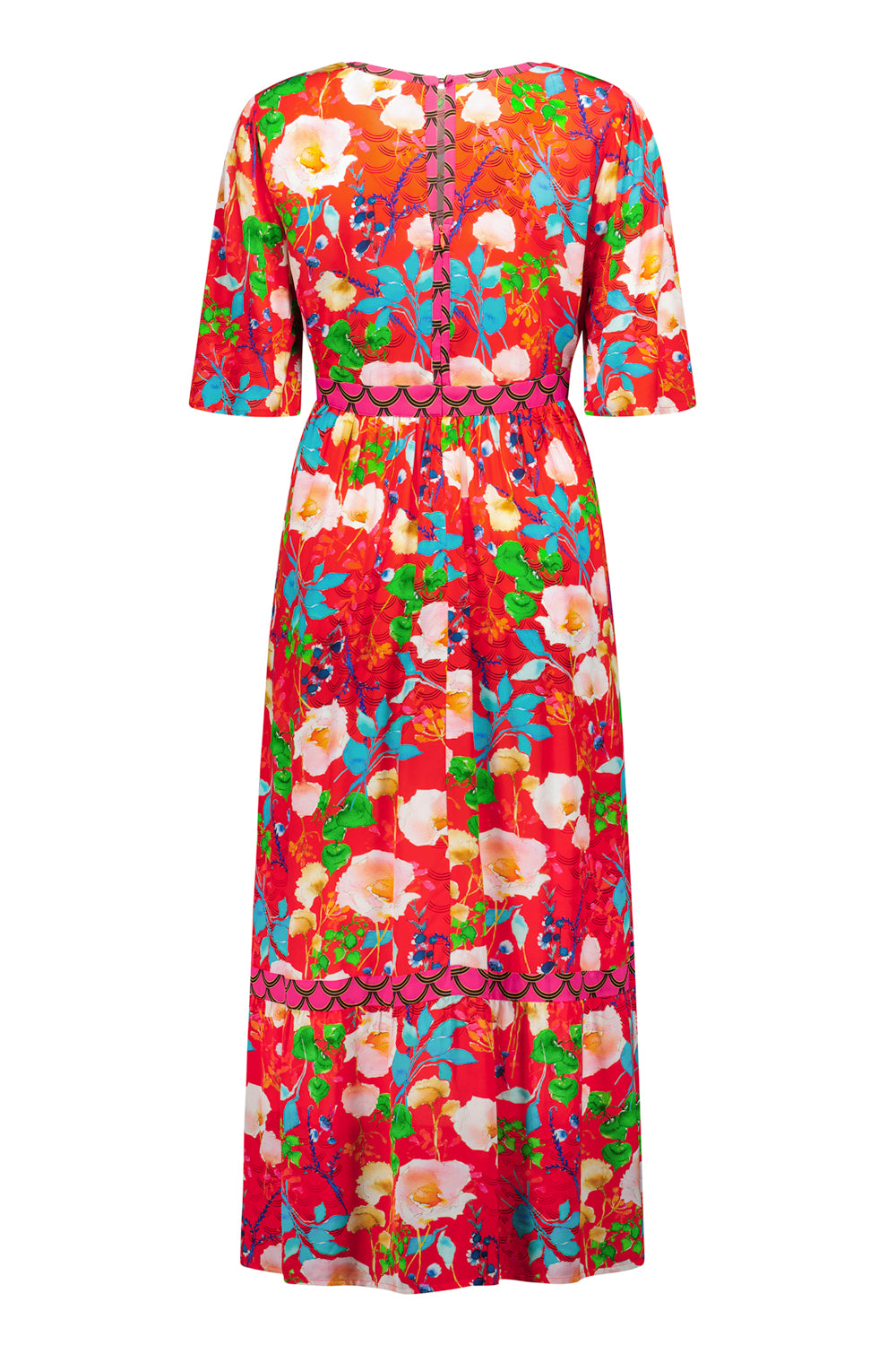 Aiko Dress - Red Floral Print - Dress VERGE