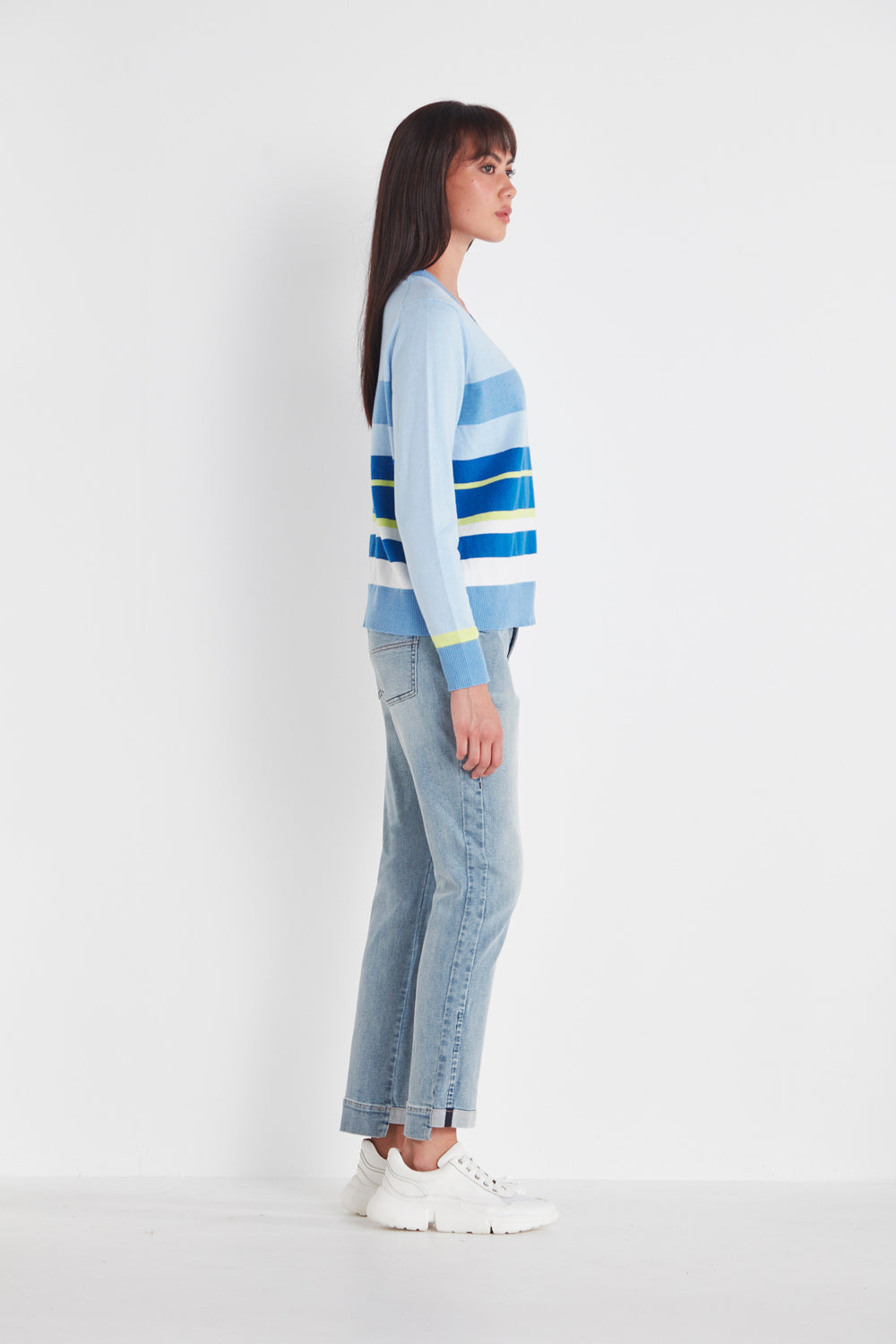 Blair Sweater - Blue Stripe - Sweater VERGE