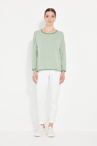 Bonnie Sweater - Pistachio Stripe - Sweater VERGE