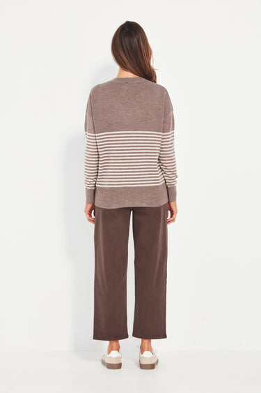 Brag Sweater - Truffle Stripe - Sweater VERGE