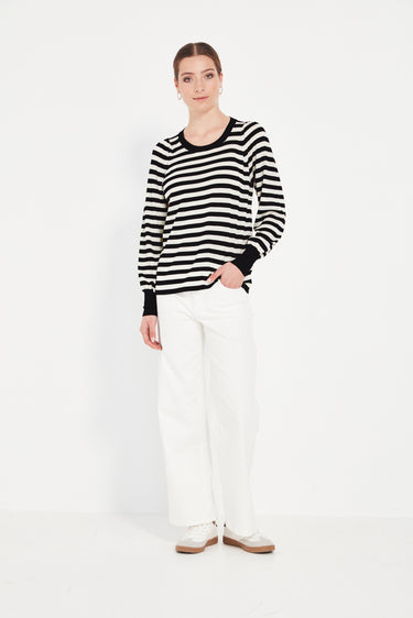 Bronte Stripe Sweater - Black Chalk  Stripe
