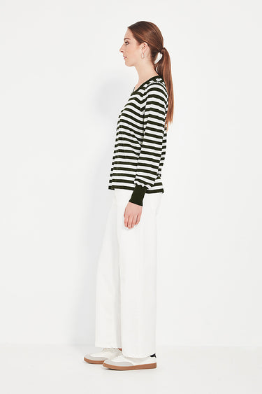 Bronte Stripe Sweater - Black Chalk  Stripe