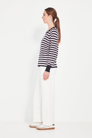 Bronte Stripe Sweater - Ink Stripe - Sweater VERGE