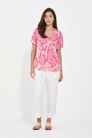 Calibrate Top - Pink Print - Top VERGE