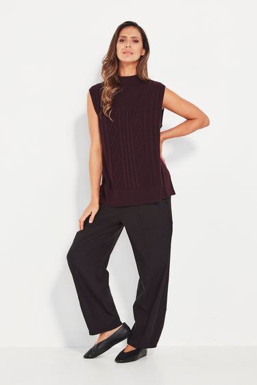 Cherish Vest - Black Cherry - Vest VERGE