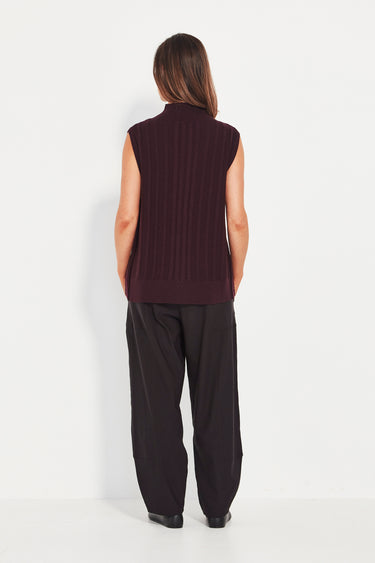 Cherish Vest - Black Cherry