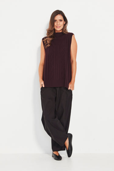 Cherish Vest - Black Cherry