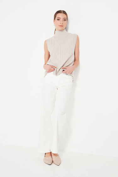Cherish Vest - Chalk Marle