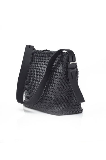 Cleo Weave Bag - Black - Bags VERGE
