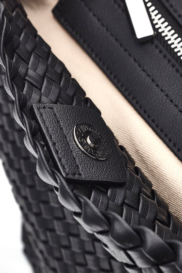Cleo Weave Bag - Black - Bags VERGE