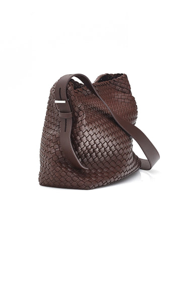 Cleo Weave Bag - Coffee - Bags VERGE