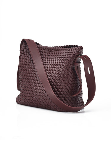 Cleo Weave Bag - Plum - Bags VERGE