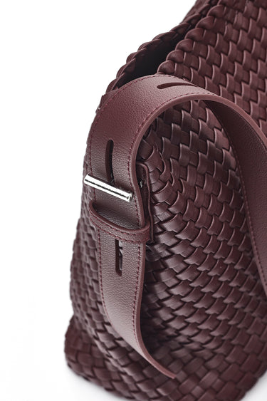 Cleo Weave Bag - Plum - Bags VERGE