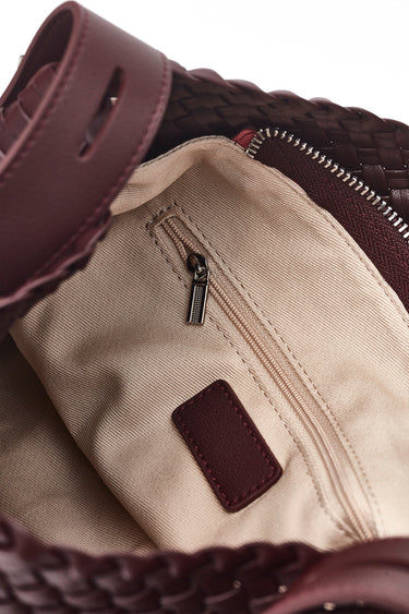 Cleo Weave Bag - Plum - Bags VERGE