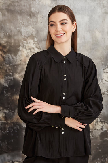 Glide - Demure Shirt - Black - Shirt VERGE