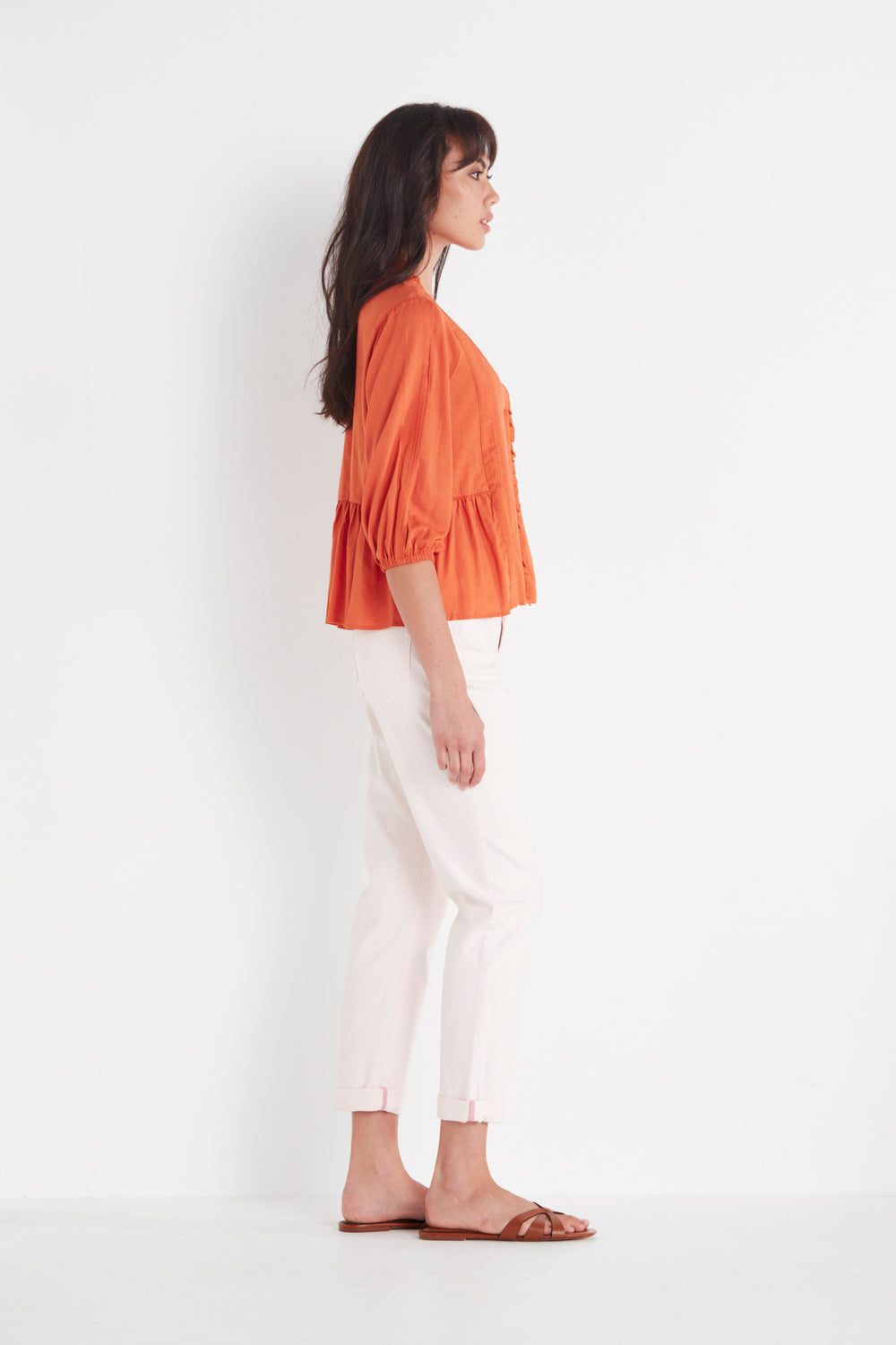 Eliza Shirt - Orange - Shirt VERGE