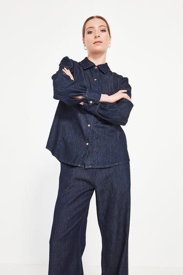 Hudson Shirt - Dark Denim - Blouse VERGE